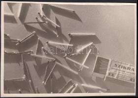 1944 Ismeretlen szerző: Gyufás csendélet, 11x16 cm.