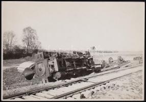 cca 1910-1920 Kisiklott mozdony Wiznilznél, 11x17 cm.