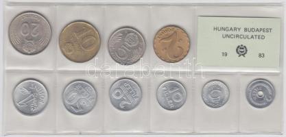 1983. 2f-20Ft 10db klf érmés forgalmi sor fóliatokban T:1
