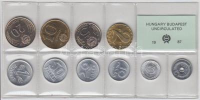 1987. 2f-20Ft 10db klf érmés forgalmi sor fóliatokban T:1