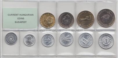 1987. 2f-20Ft 10db klf érmés forgalmi sor fóliatokban T:1