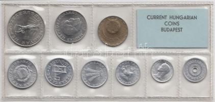 1977. 2f-10Ft 9db klf érmés forgalmi sor fóliatokban T:1