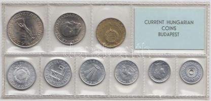 1974. 2f-10Ft 9db klf érmés forgalmi sor fóliatokban T:1