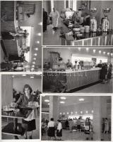 cca 1960 Tiszavölgyi József: A budapesti Emke cukrászda belső, vintage fotói, pecsételve, 5 db 9x13 cm-es fotó.