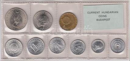 1981. 2f-10Ft 9db klf érmés forgalmi sor fóliatokban, közte 10Ft "FAO" T:1