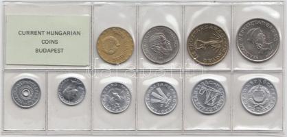 1985. 2f-20Ft 10db klf érmés forgalmi sor fóliatokban T:1