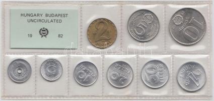 1982. 2f-10Ft 9db klf érmés forgalmi sor fóliatokban T:1