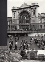 1966 Járai Rudolf légi felvétele a budapesti Baross tér környékéről, az átépítés kezdetén, hozzáadva 3 másik képet az átépítés utánról, 9x12 és 18x24 cm között.