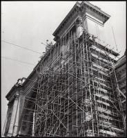 1966 Járai Rudolf légi felvétele a budapesti Baross tér környékéről, az átépítés kezdetén, hozzáadva...
