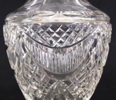 Ólomkristály váza, hibátlan, csiszolt, m: 26 cm