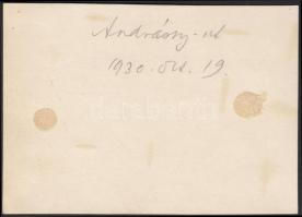 1930 Kinszki Imre (1901-1945): Andrássy út, vintage fotó, jelzetlen, a szerző hagyatékából, a szerző...