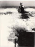 cca 1950-1960 Eberhard Klöppel (Berlin):Őrnaszád az Északi-tengeren, pecséttel jelezve, 18x24 cm/ patrol boat in the North Sea.