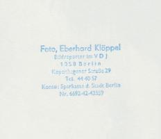 cca 1950-1960 Eberhard Klöppel (Berlin):Őrnaszád az Északi-tengeren, pecséttel jelezve, 18x24 cm/
pa...