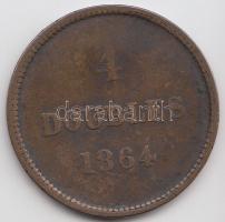 Guernsey 1864. 4D Cu T:3 Guernsey 1864. 4 Doubles Cu C:F