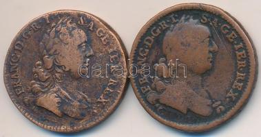 Ausztria/lengyel verdejel 1760-1762W 1Kr "I. Ferenc" (2x) T:2-,3 Austria/Polish mintmark 1760-1763W 1 Kreuzer "Franz I" (2x) C:VF,F Krause KM#2007