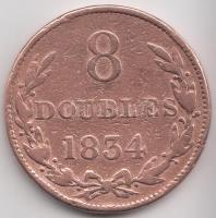 Guernsey 1834. 8D Cu T:3 Guernsey 1834. 8 Doubles Cu C:F