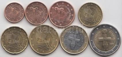 Ciprus 2008. 1c-2E teljes sor, első sorozat! T:1,2
Cyprus 2008. 1 Cent - 2 Euro, complete coin set,...