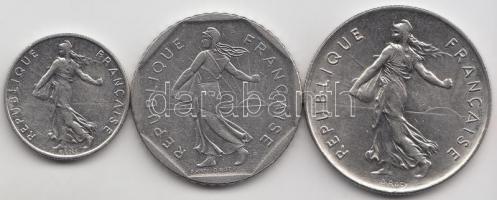 Franciaország 1974. 5Fr + 1980. 2Fr + 1996. 1/2Fr T:1,2
France 1974. 5 Francs  + 1980. 2 Francs + 19...