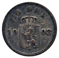 Norvégia 1903. 10ö Ag T:2- Norway 1903. 10 Ore Ag C:VF