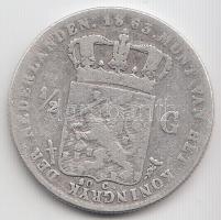 Hollandia 1863. 1/2G Ag "III. Vilmos" T:3 Netherlands 1863. 1/2 Gulden Ag "Wiliam III" C:F Krause KM#92