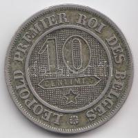 Belgium 1861. 10c T:2,2- Belgium 1861. 10 centimes C:XF,VF