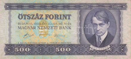 1990. 500Ft (2x) egymásutáni sorszámmal T:III