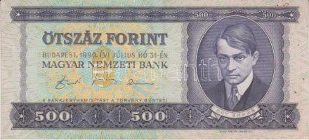 1990. 500Ft (2x) egymásutáni sorszámmal T:III