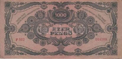 1945. 1000P (5x) + 10.000P "PESTI HÍRLAP KÖNYVEK - BUDAPEST" pecsételéssel T:III