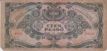 1945. 1000P (5x) + 10.000P "PESTI HÍRLAP KÖNYVEK - BUDAPEST" pecsételéssel T:III
