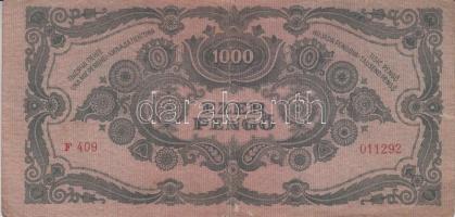 1945. 1000P (5x) + 10.000P "PESTI HÍRLAP KÖNYVEK - BUDAPEST" pecsételéssel T:III