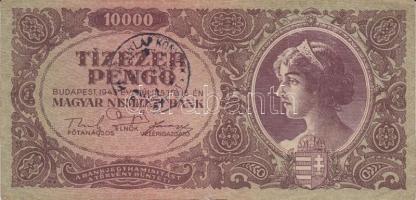 1945. 1000P (5x) + 10.000P "PESTI HÍRLAP KÖNYVEK - BUDAPEST" pecsételéssel T:III