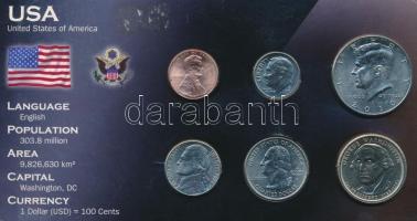 Amerikai Egyesült Államok 2004-2010. 1c - 1$, 6klf fémpénz "World Money" T:1
USA 2004-2010...