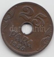 Jugoszlávia 1938. 25P Br T:1 Yugoslavia 1938. 25 Para Br C:UNC  Krause KM#17