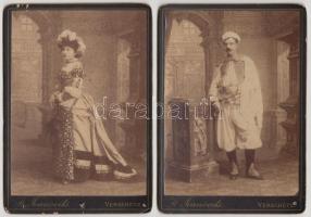 cca 1900 Ernst Fierz a Délvidék legnagyobb borkereskedőjének és feleségének fényképe / Photo of the biggest wine-merchant Erns Fierz and his wife 10x14 cm