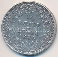 Brit-India 1886. 1/4R Ag "Viktória" T:2,2- British India 1886. 1/4 Rupee "Victoria" C:XF,VF Krause KM#490