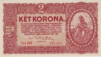 1920. 2K (10x) egymásutáni sorszámmal T:I-,II (hajtatlanok)