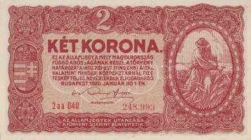 1920. 2K (10x) egymásutáni sorszámmal T:I-,II (hajtatlanok)