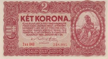 1920. 2K (10x) egymásutáni sorszámmal T:I-,II (hajtatlanok)