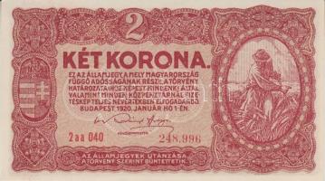 1920. 2K (10x) egymásutáni sorszámmal T:I-,II (hajtatlanok)