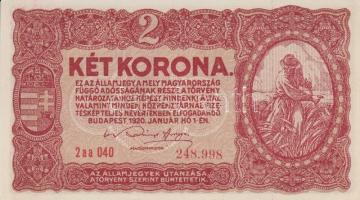 1920. 2K (10x) egymásutáni sorszámmal T:I-,II (hajtatlanok)