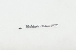 cca 1950-1960 Kárász Judit vintage műtárgy felvétele, pecséttel jelzett, 18x18 cm