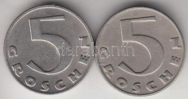 Ausztria 1934. 5Gr (2x) T:2 Austria 1934. 5 Groschen (2x) C:XF