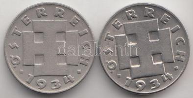 Ausztria 1934. 5Gr (2x) T:2
Austria 1934. 5 Groschen (2x) C:XF