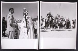 cca 1930-1940 Nigéria, sajtófotók egy muszlim ünnepről, hátoldalán feliratozva, 6 db 19x19 cm-es fén...