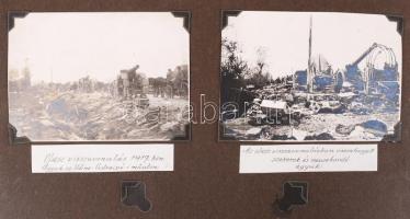 1914-1918 Egy, az I. vh-ban szolgálatot teljesítő katona felvételei a katonaéletről, 9x12 cm és enné...