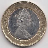Gibraltár 2011. 2Ł T:1-
Gibraltar 2011. 2 Pound C:AU