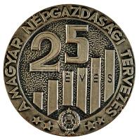 1972. "25 éves a magyar népgazdasági tervezés  1947-1972" fém plakett (59mm) T:2