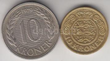 Dánia 1979. 10K + 1989. 10K T:2,2- Denmark 1979. 10 Kroner + 1989. 10 Kroner C:XF,VF