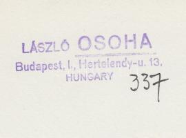 cca 1930-1940 Osoha László: Piaci jelenet, vintage fotóművészeti alkotás, sarkán hajtás nyoma, pecsé...