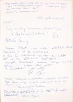 1972 Budapest, V. Országos plakátkiállítás vendégkönyve, többek között Bor Pál, Somogyi János, Kovác...